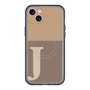 スリムプロテクションプレミアムケース with MagSafe［ オリジナル - initial two tone - J brown ］