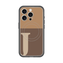 スリムプロテクションプレミアムケース with MagSafe［ オリジナル - initial two tone - J brown ］