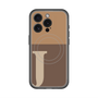 スリムプロテクションプレミアムケース with MagSafe［ オリジナル - initial two tone - J brown ］