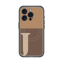 スリムプロテクションプレミアムケース with MagSafe［ オリジナル - initial two tone - J brown ］