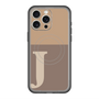 スリムプロテクションプレミアムケース with MagSafe［ オリジナル - initial two tone - J brown ］