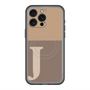 スリムプロテクションプレミアムケース with MagSafe［ オリジナル - initial two tone - J brown ］