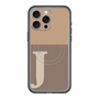 スリムプロテクションプレミアムケース with MagSafe［ オリジナル - initial two tone - J brown ］
