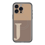 スリムプロテクションプレミアムケース with MagSafe［ オリジナル - initial two tone - J brown ］