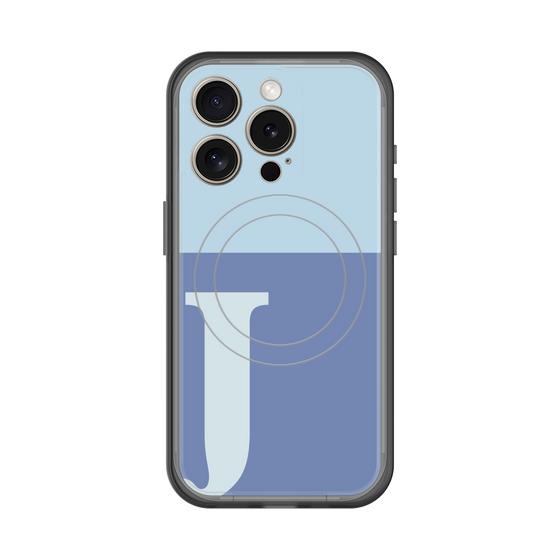 スリムプロテクションプレミアムケース with MagSafe［ オリジナル - initial two tone - J blue ］