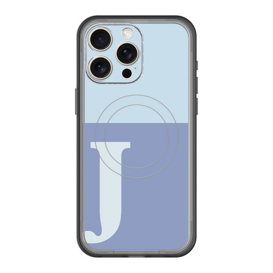 スリムプロテクションプレミアムケース with MagSafe［ オリジナル - initial two tone - J blue ］