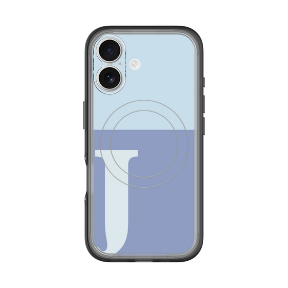 スリムプロテクションプレミアムケース with MagSafe［ オリジナル - initial two tone - J blue ］