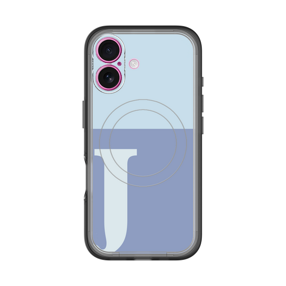 スリムプロテクションプレミアムケース with MagSafe［ オリジナル - initial two tone - J blue ］