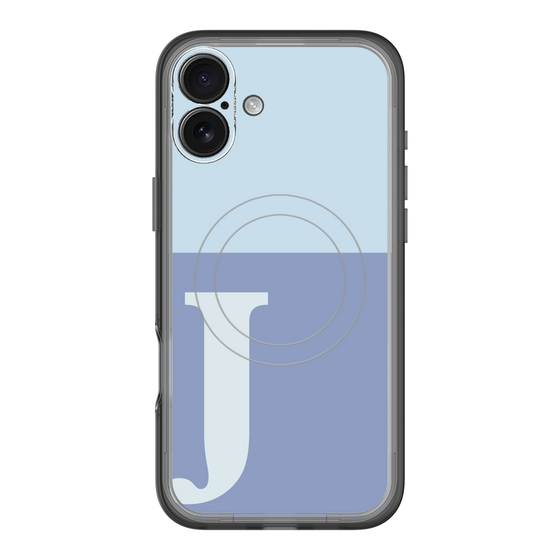 スリムプロテクションプレミアムケース with MagSafe［ オリジナル - initial two tone - J blue ］