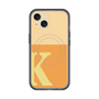スリムプロテクションプレミアムケース with MagSafe［ オリジナル - initial two tone - K orange ］