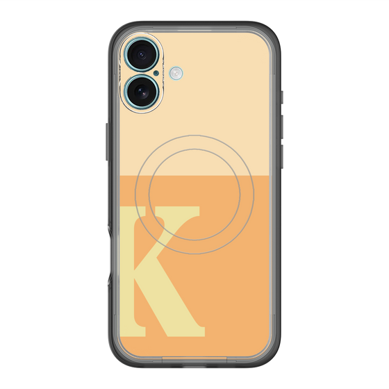 スリムプロテクションプレミアムケース with MagSafe［ オリジナル - initial two tone - K orange ］