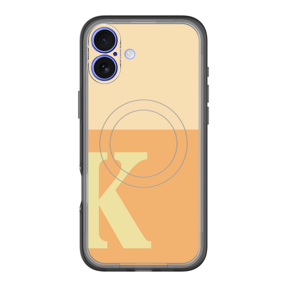 スリムプロテクションプレミアムケース with MagSafe［ オリジナル - initial two tone - K orange ］