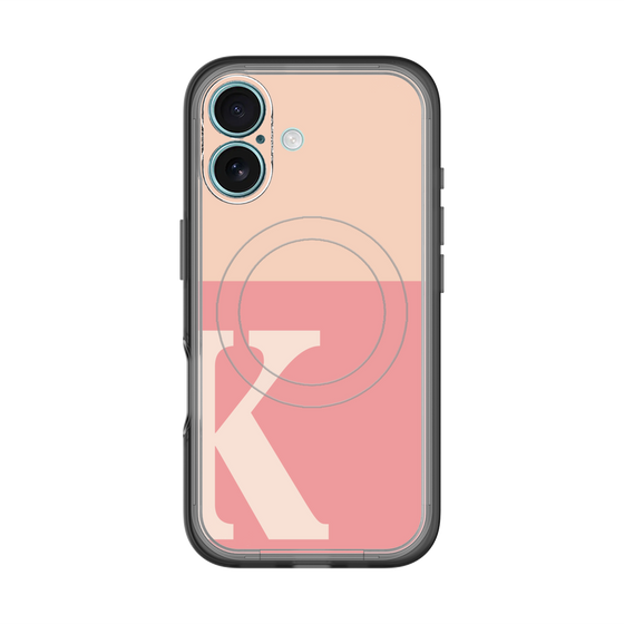 スリムプロテクションプレミアムケース with MagSafe［ オリジナル - initial two tone - K pink ］