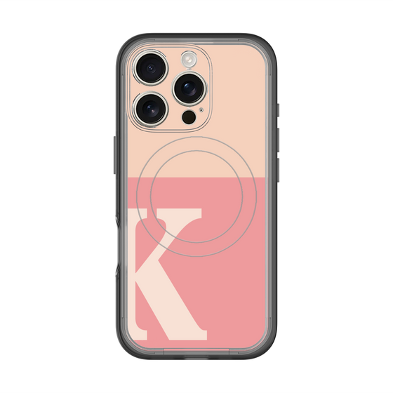 スリムプロテクションプレミアムケース with MagSafe［ オリジナル - initial two tone - K pink ］