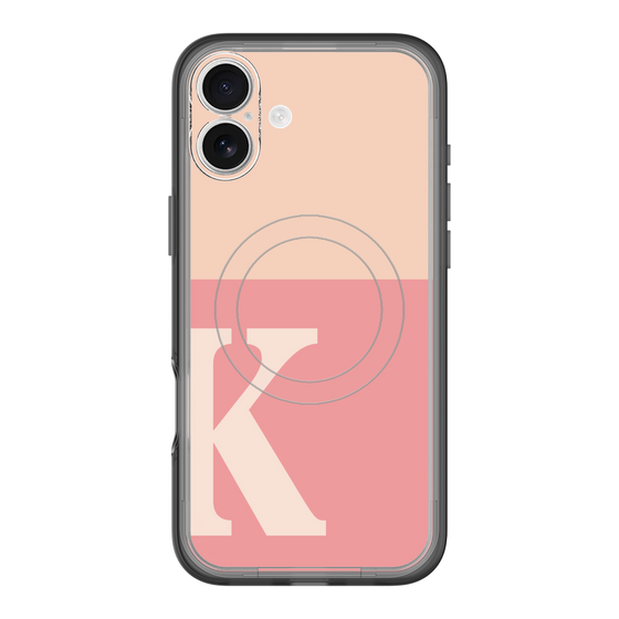 スリムプロテクションプレミアムケース with MagSafe［ オリジナル - initial two tone - K pink ］