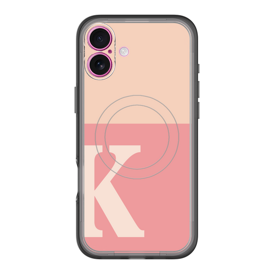 スリムプロテクションプレミアムケース with MagSafe［ オリジナル - initial two tone - K pink ］