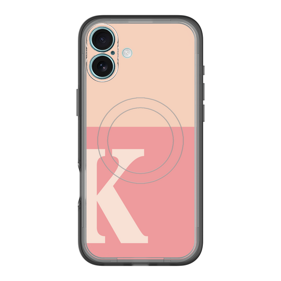 スリムプロテクションプレミアムケース with MagSafe［ オリジナル - initial two tone - K pink ］