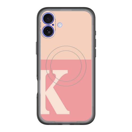 スリムプロテクションプレミアムケース with MagSafe［ オリジナル - initial two tone - K pink ］