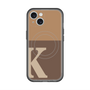 スリムプロテクションプレミアムケース with MagSafe［ オリジナル - initial two tone - K brown ］