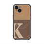 スリムプロテクションプレミアムケース with MagSafe［ オリジナル - initial two tone - K brown ］