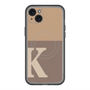 スリムプロテクションプレミアムケース with MagSafe［ オリジナル - initial two tone - K brown ］