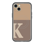 スリムプロテクションプレミアムケース with MagSafe［ オリジナル - initial two tone - K brown ］
