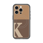 スリムプロテクションプレミアムケース with MagSafe［ オリジナル - initial two tone - K brown ］