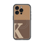 スリムプロテクションプレミアムケース with MagSafe［ オリジナル - initial two tone - K brown ］