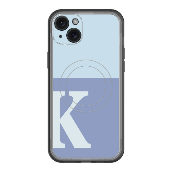 スリムプロテクションプレミアムケース with MagSafe［ オリジナル - initial two tone - K blue ］