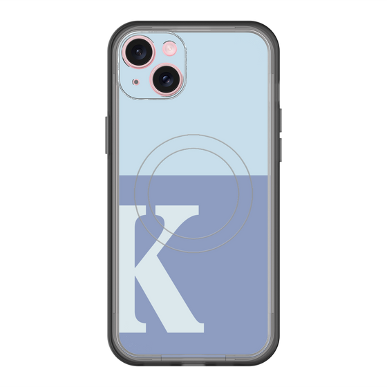 スリムプロテクションプレミアムケース with MagSafe［ オリジナル - initial two tone - K blue ］