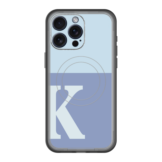 スリムプロテクションプレミアムケース with MagSafe［ オリジナル - initial two tone - K blue ］