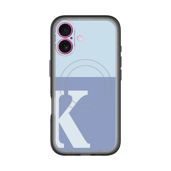 スリムプロテクションプレミアムケース with MagSafe［ オリジナル - initial two tone - K blue ］