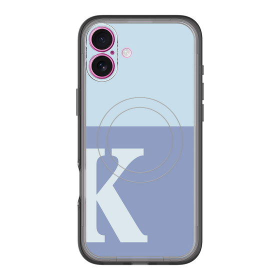 スリムプロテクションプレミアムケース with MagSafe［ オリジナル - initial two tone - K blue ］