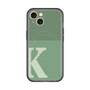 スリムプロテクションプレミアムケース with MagSafe［ オリジナル - initial two tone - K green ］