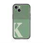 スリムプロテクションプレミアムケース with MagSafe［ オリジナル - initial two tone - K green ］