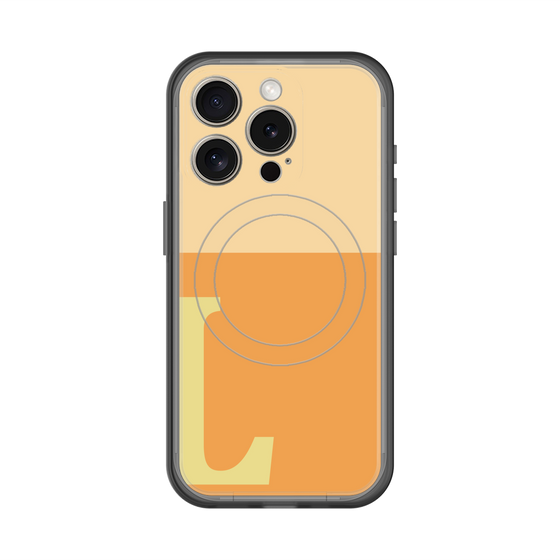 スリムプロテクションプレミアムケース with MagSafe［ オリジナル - initial two tone - L orange ］