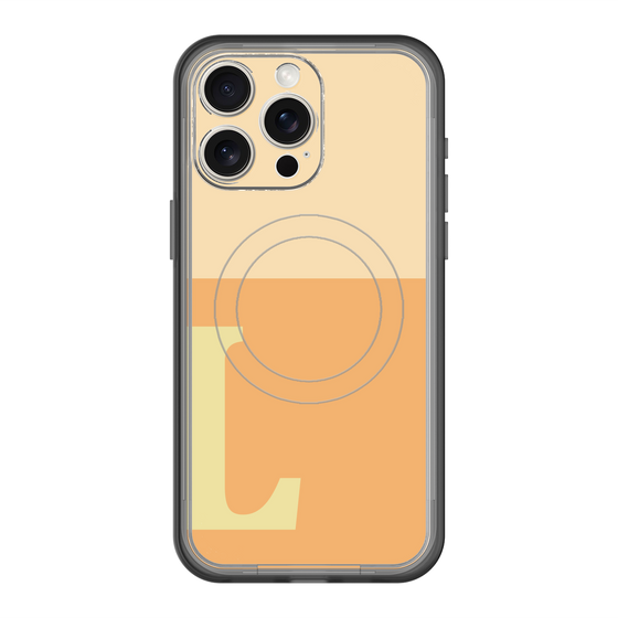 スリムプロテクションプレミアムケース with MagSafe［ オリジナル - initial two tone - L orange ］