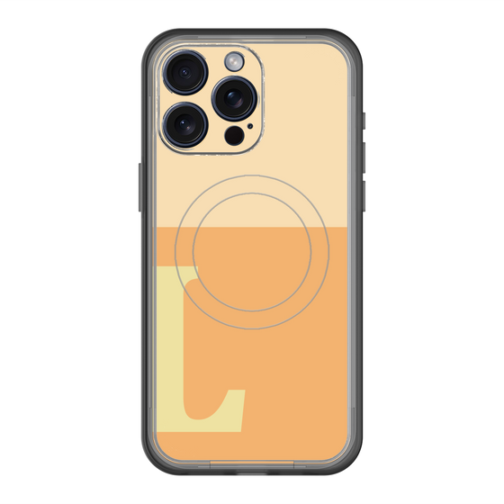 スリムプロテクションプレミアムケース with MagSafe［ オリジナル - initial two tone - L orange ］