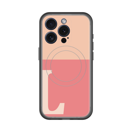 スリムプロテクションプレミアムケース with MagSafe［ オリジナル - initial two tone - L pink ］