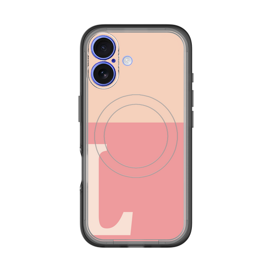 スリムプロテクションプレミアムケース with MagSafe［ オリジナル - initial two tone - L pink ］