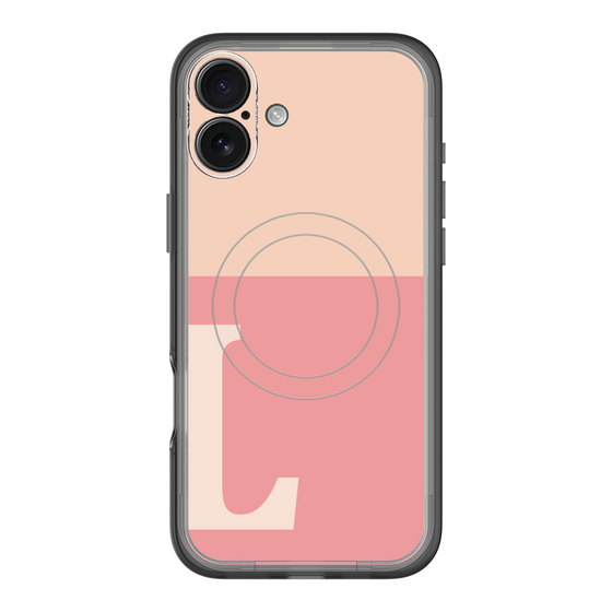 スリムプロテクションプレミアムケース with MagSafe［ オリジナル - initial two tone - L pink ］