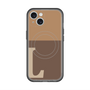 スリムプロテクションプレミアムケース with MagSafe［ オリジナル - initial two tone - L brown ］