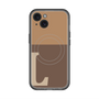 スリムプロテクションプレミアムケース with MagSafe［ オリジナル - initial two tone - L brown ］
