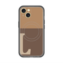 スリムプロテクションプレミアムケース with MagSafe［ オリジナル - initial two tone - L brown ］
