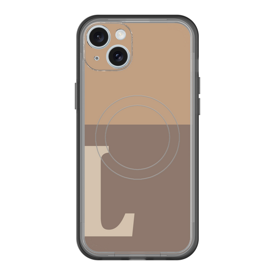 スリムプロテクションプレミアムケース with MagSafe［ オリジナル - initial two tone - L brown ］