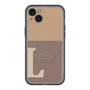スリムプロテクションプレミアムケース with MagSafe［ オリジナル - initial two tone - L brown ］
