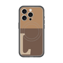 スリムプロテクションプレミアムケース with MagSafe［ オリジナル - initial two tone - L brown ］