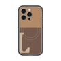 スリムプロテクションプレミアムケース with MagSafe［ オリジナル - initial two tone - L brown ］