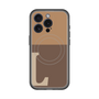 スリムプロテクションプレミアムケース with MagSafe［ オリジナル - initial two tone - L brown ］
