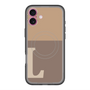スリムプロテクションプレミアムケース with MagSafe［ オリジナル - initial two tone - L brown ］